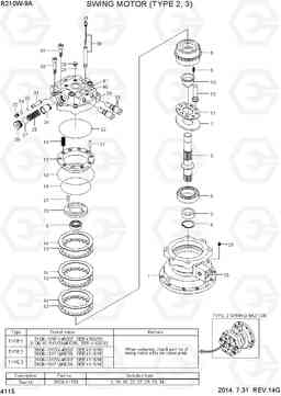 4115 SWING MOTOR (TYPE 2, 3) R210W-9A, Hyundai