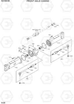 5120 FRONT AXLE CASING R210W-9A, Hyundai