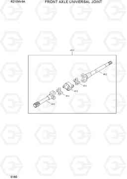 5160 FRONT AXLE UNIVERSAL JOINT R210W-9A, Hyundai