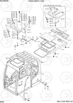 6020 CAB ASSY(1/4) R210W-9A, Hyundai