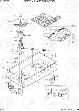 6170 BOTTOM PLATE MOUNTING R210W-9A, Hyundai