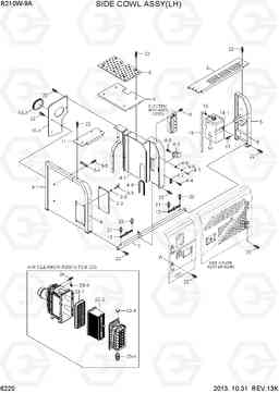 6220 SIDE COWL ASSY(LH) R210W-9A, Hyundai