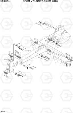 7010 BOOM MOUNTING(5.65M, STD) R210W-9A, Hyundai