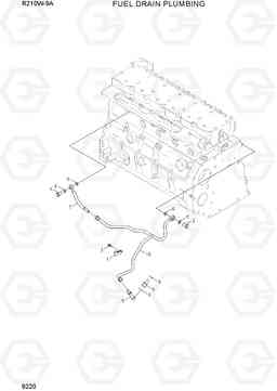 9220 FUEL DRAIN PLUMBING R210W-9A, Hyundai