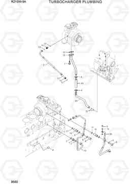 9560 TURBOCHARGER PLUMBING R210W-9A, Hyundai