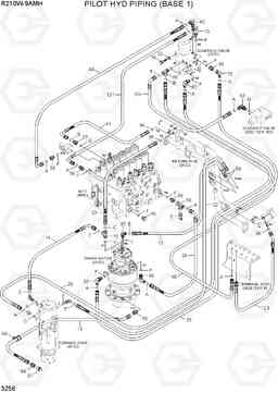 3256 PILOT HYD PIPING (BASE 1) R210W9AMH, Hyundai