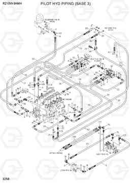 3258 PILOT HYD PIPING (BASE 3) R210W9AMH, Hyundai