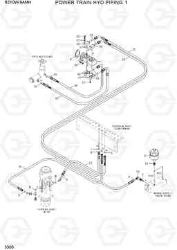 3300 POWER TRAIN HYD PIPING 1 R210W9AMH, Hyundai