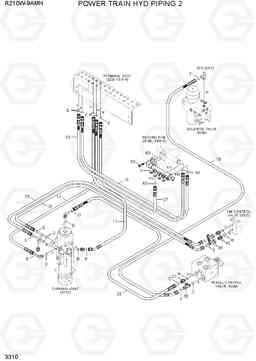 3310 POWER TRAIN HYD PIPING 2 R210W9AMH, Hyundai