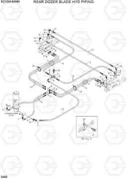 3460 REAR DOZER BLADE HYD PIPING R210W9AMH, Hyundai