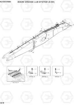 3518 BOOM GREASE LUB SYSTEM (6.5M) R210W9AMH, Hyundai