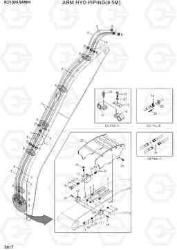 3617 ARM HYD PIPING (4.5M) R210W9AMH, Hyundai