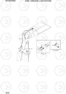 3618 ARM  GREASE LUB SYSTEM (4.5M) R210W9AMH, Hyundai