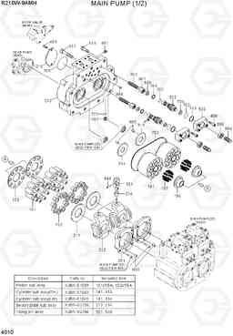 4010 MAIN PUMP (1/2) R210W9AMH, Hyundai