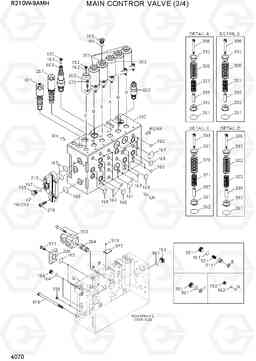 4070 MAIN CONTROL VALVE (3/4) R210W9AMH, Hyundai