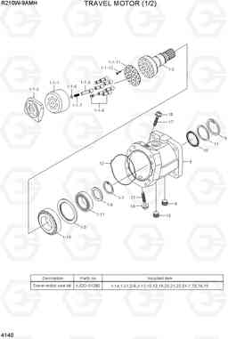4140 TRAVEL MOTOR (1/2) R210W9AMH, Hyundai