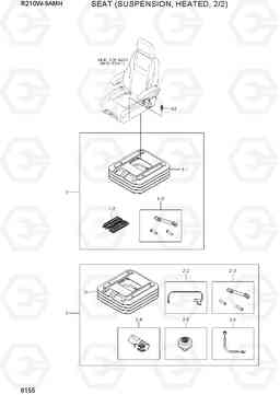 6155 SEAT(SUSPENSION, HEATED, 2/2) R210W9AMH, Hyundai