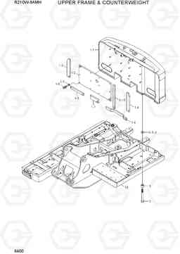 6400 UPPER FRAME & COUNTERWEIGHT R210W9AMH, Hyundai