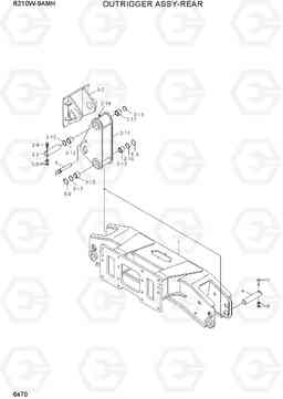 6470 OUTRIGGER ASSY (REAR) R210W9AMH, Hyundai