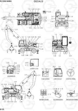 8105 DECALS R210W9AMH, Hyundai