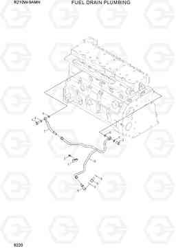 9220 FUEL DRAIN PLUMBING R210W9AMH, Hyundai
