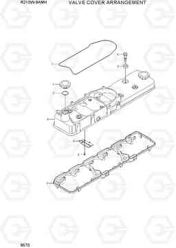 9570 VALVE COVER ARRANGEMENT R210W9AMH, Hyundai