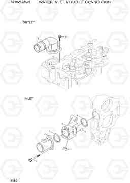 9580 WATER INLET & OUTLET CONNECTION R210W9AMH, Hyundai