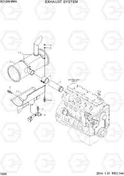 1030 EXHAUST SYSTEM R210W9-MH, Hyundai