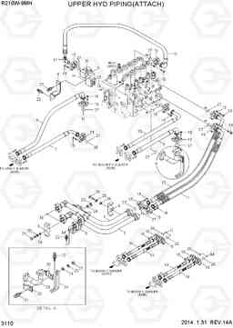 3110 UPPER HYD PIPING(ATTACH) R210W9-MH, Hyundai