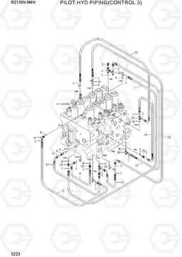 3223 PILOT HYD PIPING(CONTROL 3) R210W9-MH, Hyundai