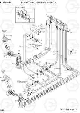 3225 ELEVATED CABIN HYD PIPING 1 R210W9-MH, Hyundai