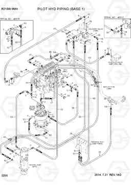 3256 PILOT HYD PIPING(BASE 1) R210W9-MH, Hyundai