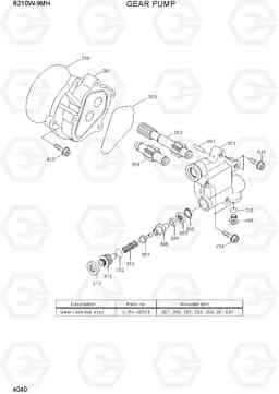 4040 GEAR PUMP R210W9-MH, Hyundai