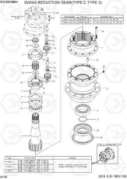 4116 SWING REDUCTION GEAR (TYPE 2, 3) R210W9-MH, Hyundai