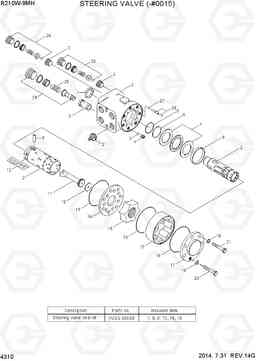 4310 STEERING VALVE(-#0015) R210W9-MH, Hyundai