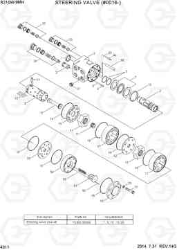 4311 STEERING VALVE(#0016-) R210W9-MH, Hyundai