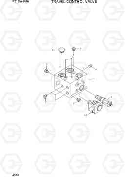 4320 TRAVEL CONTROL VALVE R210W9-MH, Hyundai