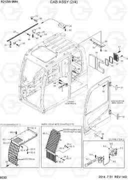 6030 CAB ASSY(2/4) R210W9-MH, Hyundai