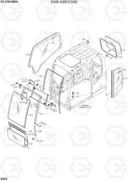 6040 CAB ASSY(3/4) R210W9-MH, Hyundai