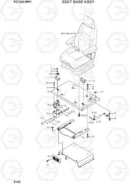 6140 SEAT BASE ASSY R210W9-MH, Hyundai