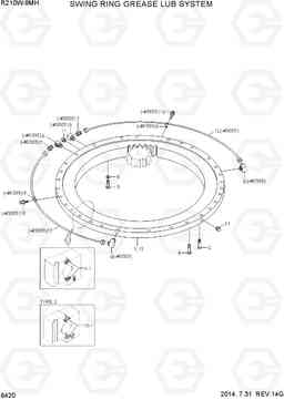 6420 SWING RING GREASE LUB SYSTEM R210W9-MH, Hyundai