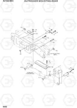 6460 OUTRIGGER MOUNTING(REAR) R210W9-MH, Hyundai