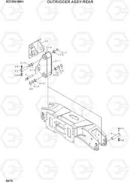 6470 OUTRIGGER ASSY(REAR) R210W9-MH, Hyundai