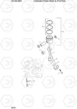 9370 CONNECTING ROD AND PISTON R210W9-MH, Hyundai