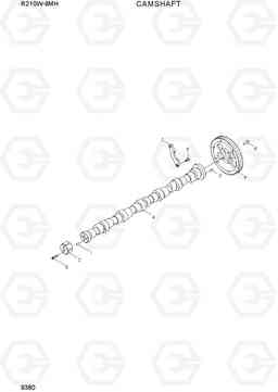 9380 CAMSHAFT R210W9-MH, Hyundai