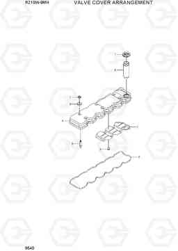 9540 VALVE COVER ARRANGEMENT R210W9-MH, Hyundai