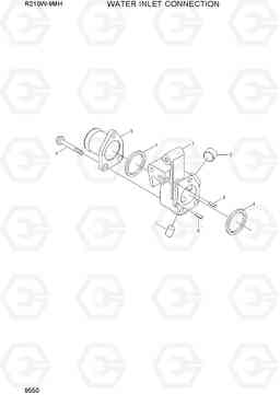 9550 WATER INLET CONNECTION R210W9-MH, Hyundai