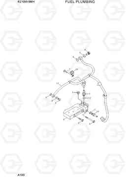 A190 FUEL PLUMBING R210W9-MH, Hyundai