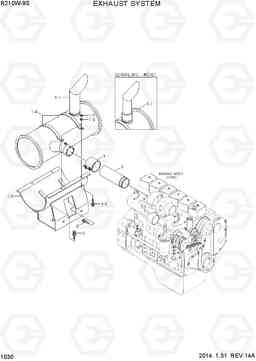 1030 EXHAUST SYSTEM R210W-9S, Hyundai