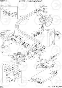 3100 UPPER HYD PIPING(BASE) R210W-9S, Hyundai